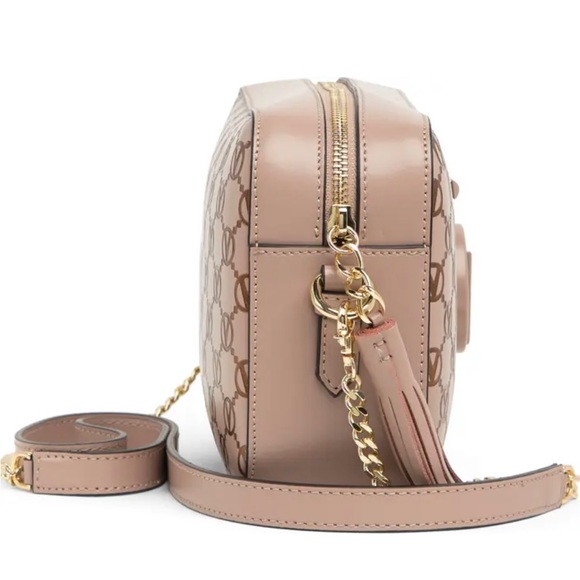 A gleaming monogram logo details this chic crossbody bag. - Picture 3 of 3